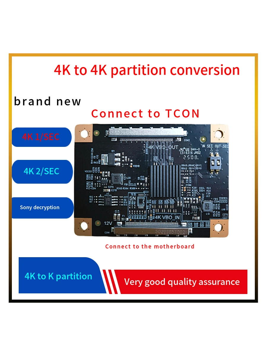 4K auf 4K-Trennwand, 1 Trennwand, 2 Trennwand, Bildverstärkung, Konvertierungs-Adapterplatine, unbegrenzte Größe