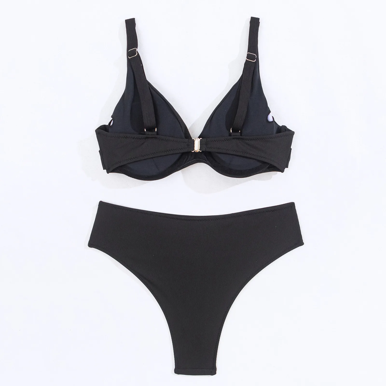 Ubrania plażowe kobiety Bikini z niskim stanem Sexy Push Up dwuczęściowy strój kąpielowy w stylu Vintage dwuczęściowy strój kąpielowy Retro женский