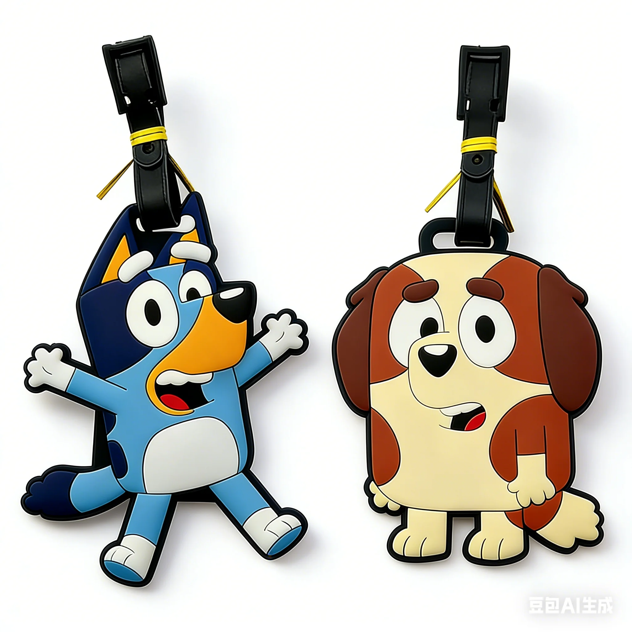 

Blueys Bingo Muffin Dog Luggage Tags PVC Cartoon Travel Bag Hanging Ornaments Suitcase Identification Peripheral