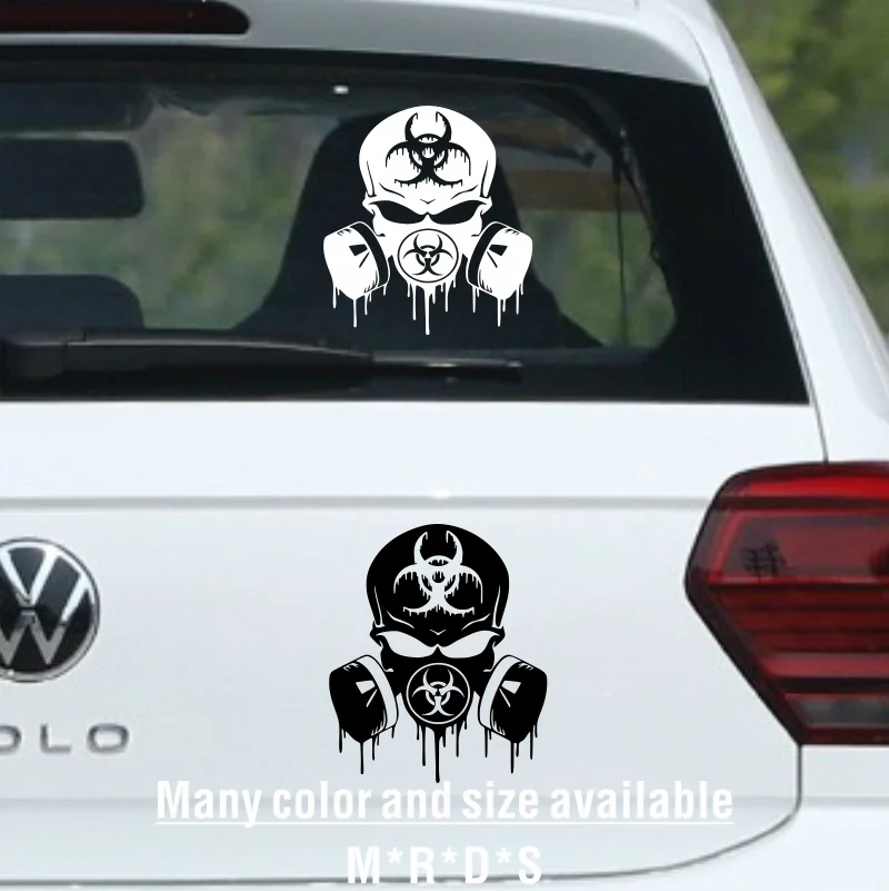 Radiation skull Novelty Creative Car Stickers Skeleton Dripping Blood Waterproof Window Decals Motorcycle Accessories PVC