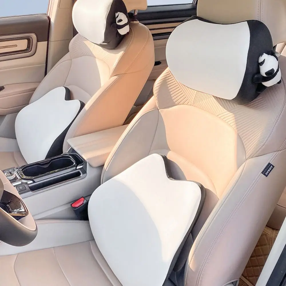 

Removable Cartoon Car Lumbar Support Pillow Animal Comfortable Auto Neck Pillow Universal Cotton Waist Support Vehicle