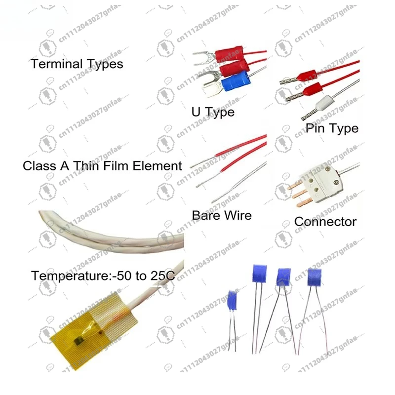 PT1000 Thermal Resistance Sensor Surface Mount Self-Adhesive 3-Wire RTD Surface Mount Rod RTD Sensor PT100