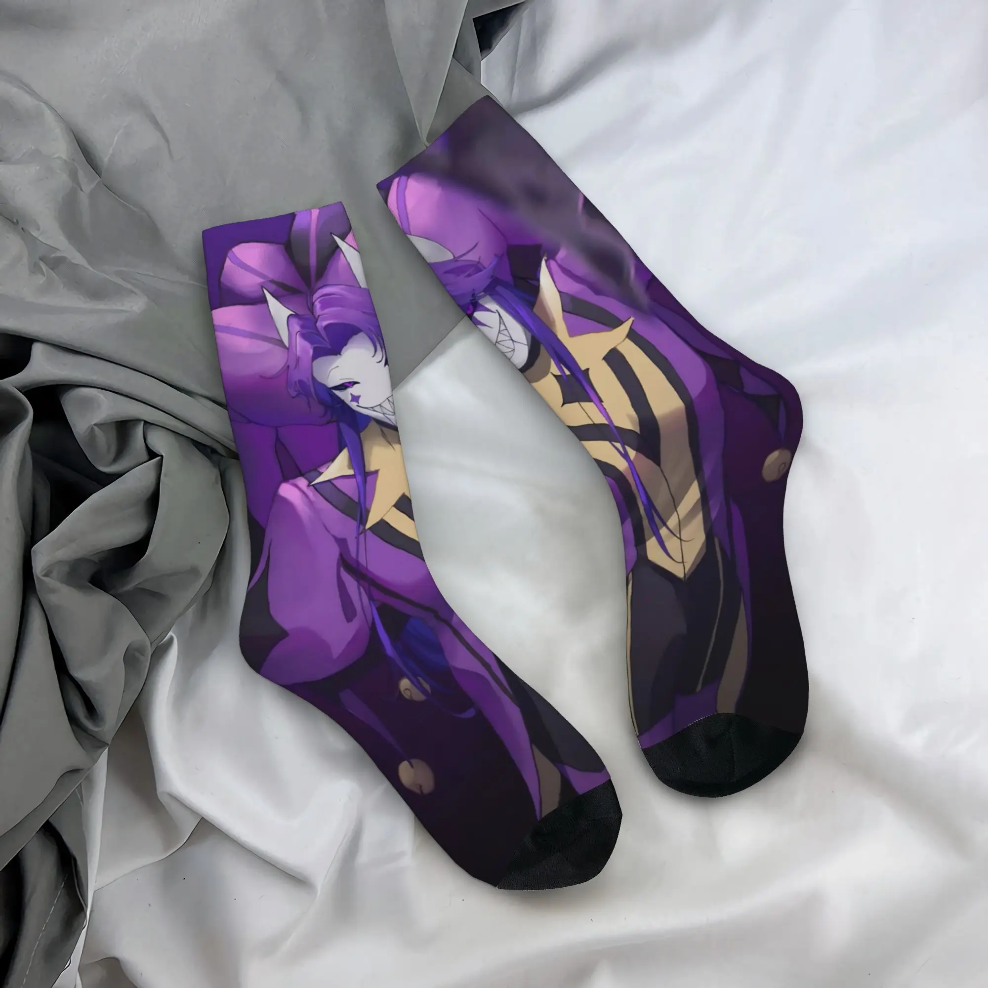 Winter Warm Retro Men's Women's The F-Freak Circus Jester Socks  Sweat Absorbing Basketball Socks
