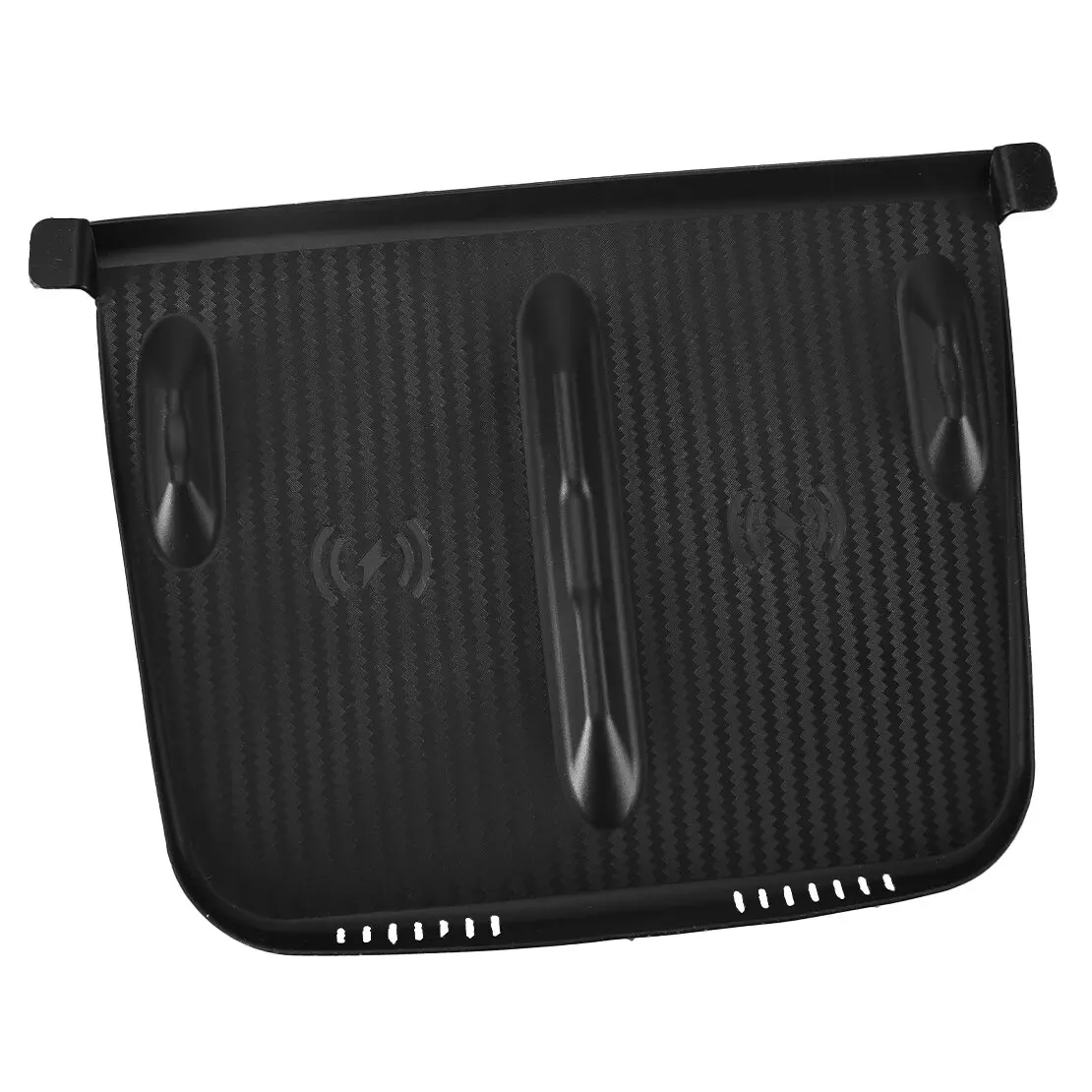Car Center Console Wireless Charging Silicone Pad Mat Cover Black Fit for Tesla Model Y 3 2021-2024