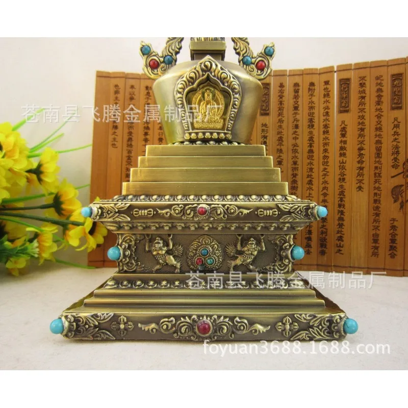 Cultivation Vessel Gem-Encrusted 8inch of Relics Bodhi Stupa