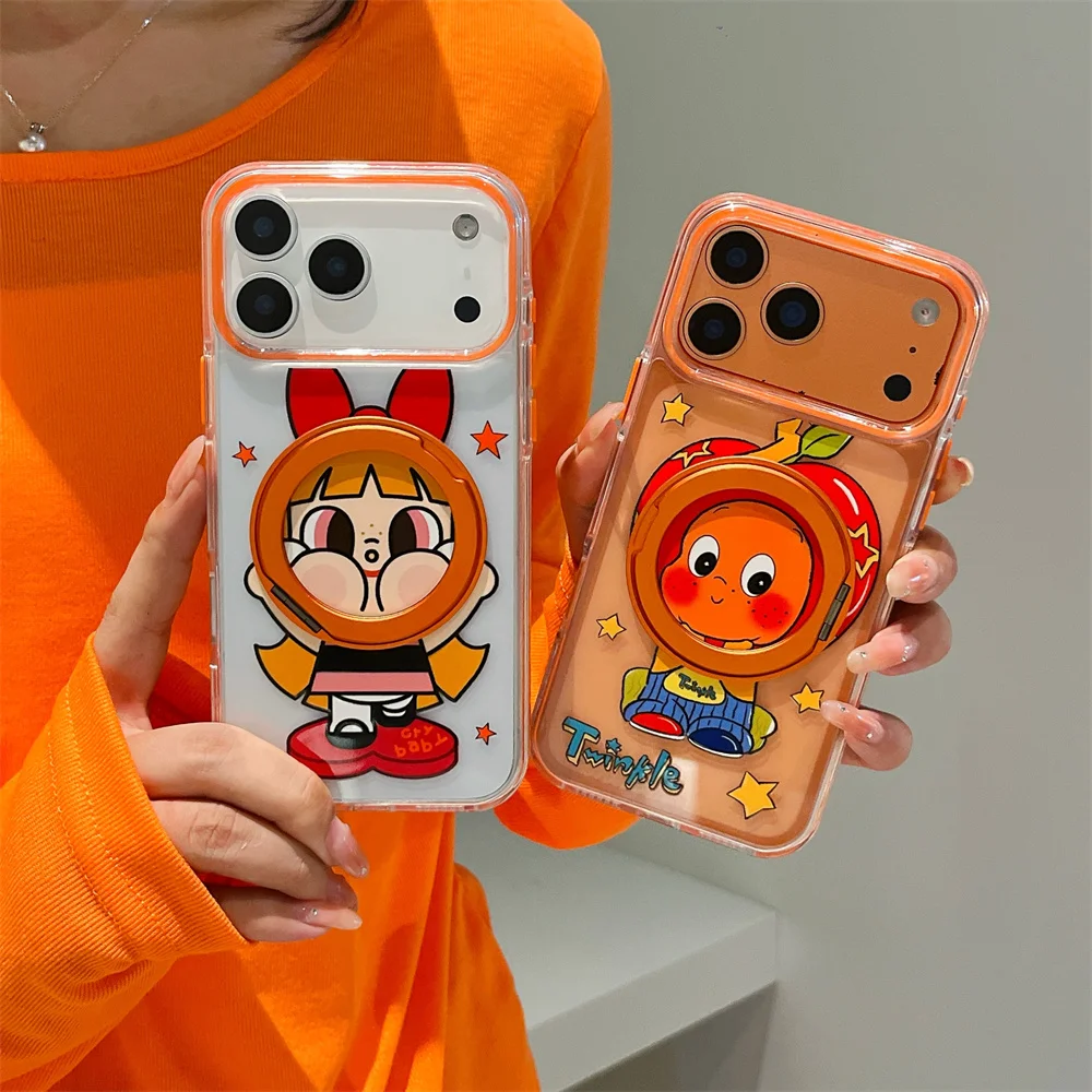 

Cute Stars Cartoon For Magsafe Magnetic Holder Phone Case For iPhone 17 16 Pro 15 14 Pro Max Cover Kawaii Cases For 17 pro max