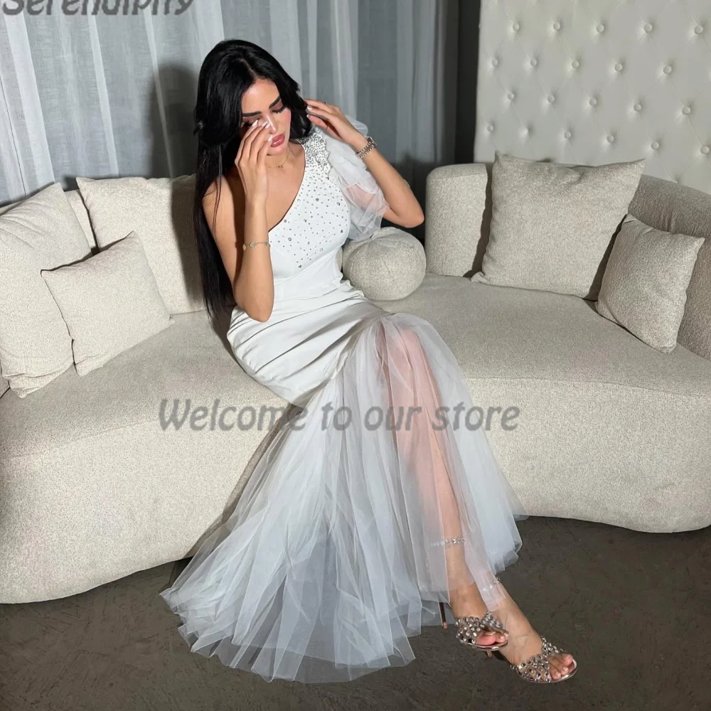 Serendipity Sexy Evening Dress فساتين سهرة Bodice Slim Fit Fashion Elegant Crystal Women's One-Shoulder Cocktail Party Gown