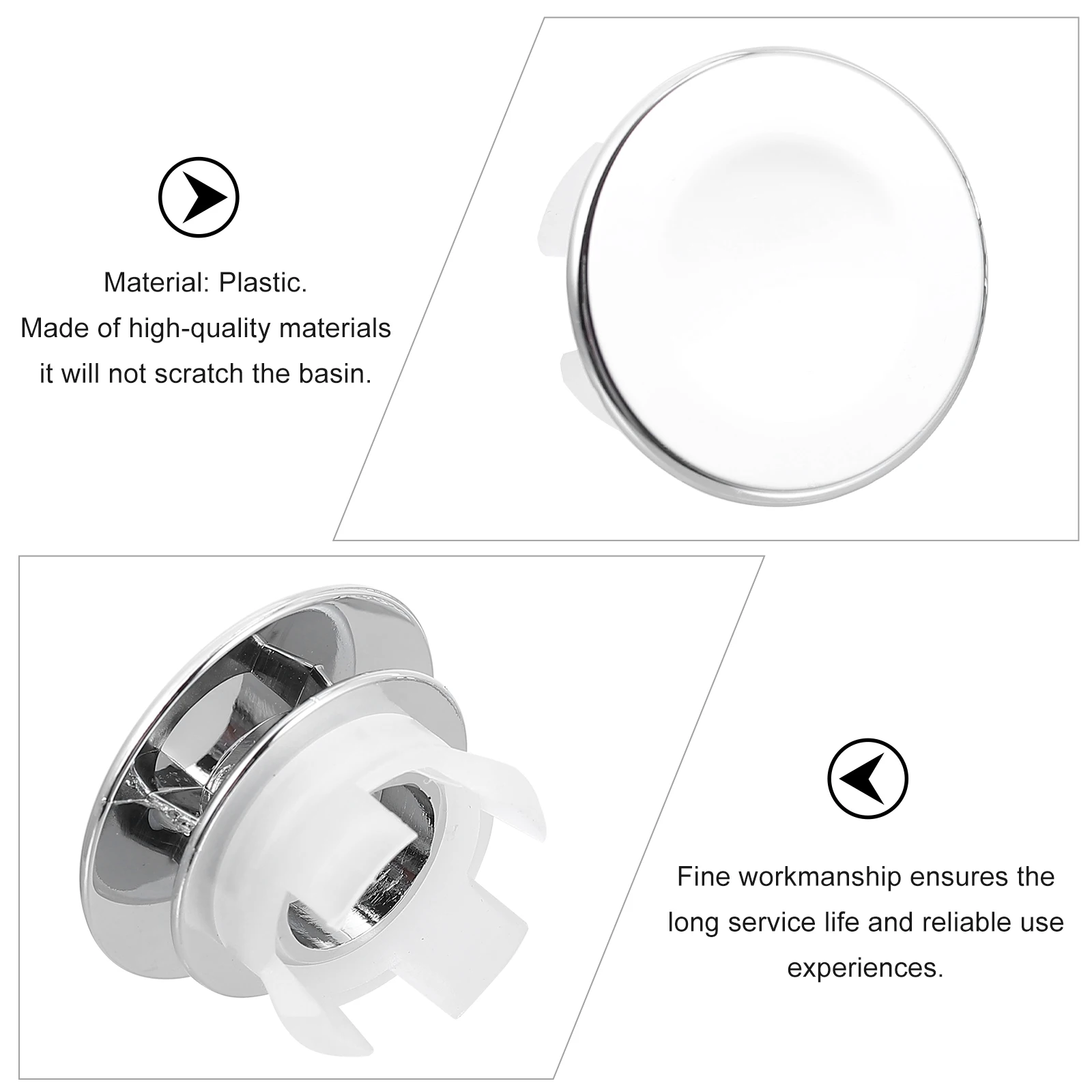 

15 шт., кольца для переливных отверстий для умывальника в ванной комнате, надежные крышки для слива перелива раковины, простая установка, аксессуары, аксессуары для раковины