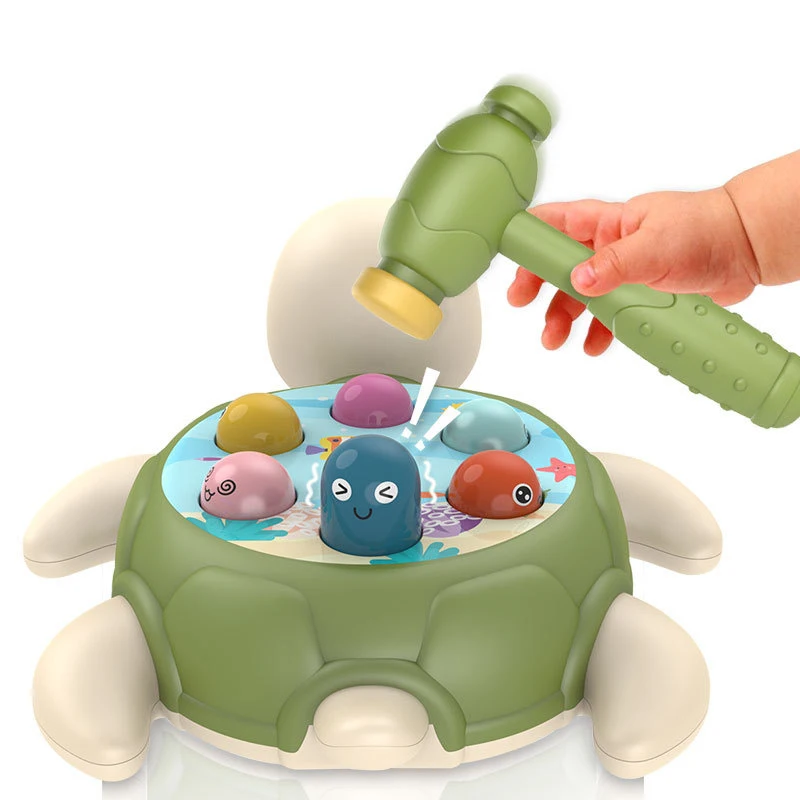 Turtle Baby Toy Montessori Learning Game Educational Puzzle Gift for 0 6 12 24 Months Toddler Noise Maker with Hammer view 3