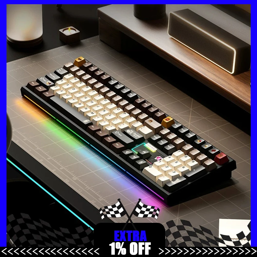 WEIKAV NUT108 108-Key Tri-Mode Aluminum Mechanical Keyboard Hot-Swappable RGB For Gifts