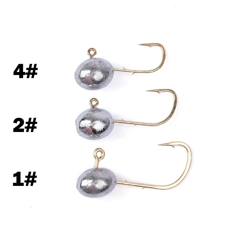 10pcs Mini Jig Head Hook Rockfish Exposed Lead Head Hook Barbed Hook Trout Soft Worm Lure Jig Fishing Hook Fishing Tackle image 2