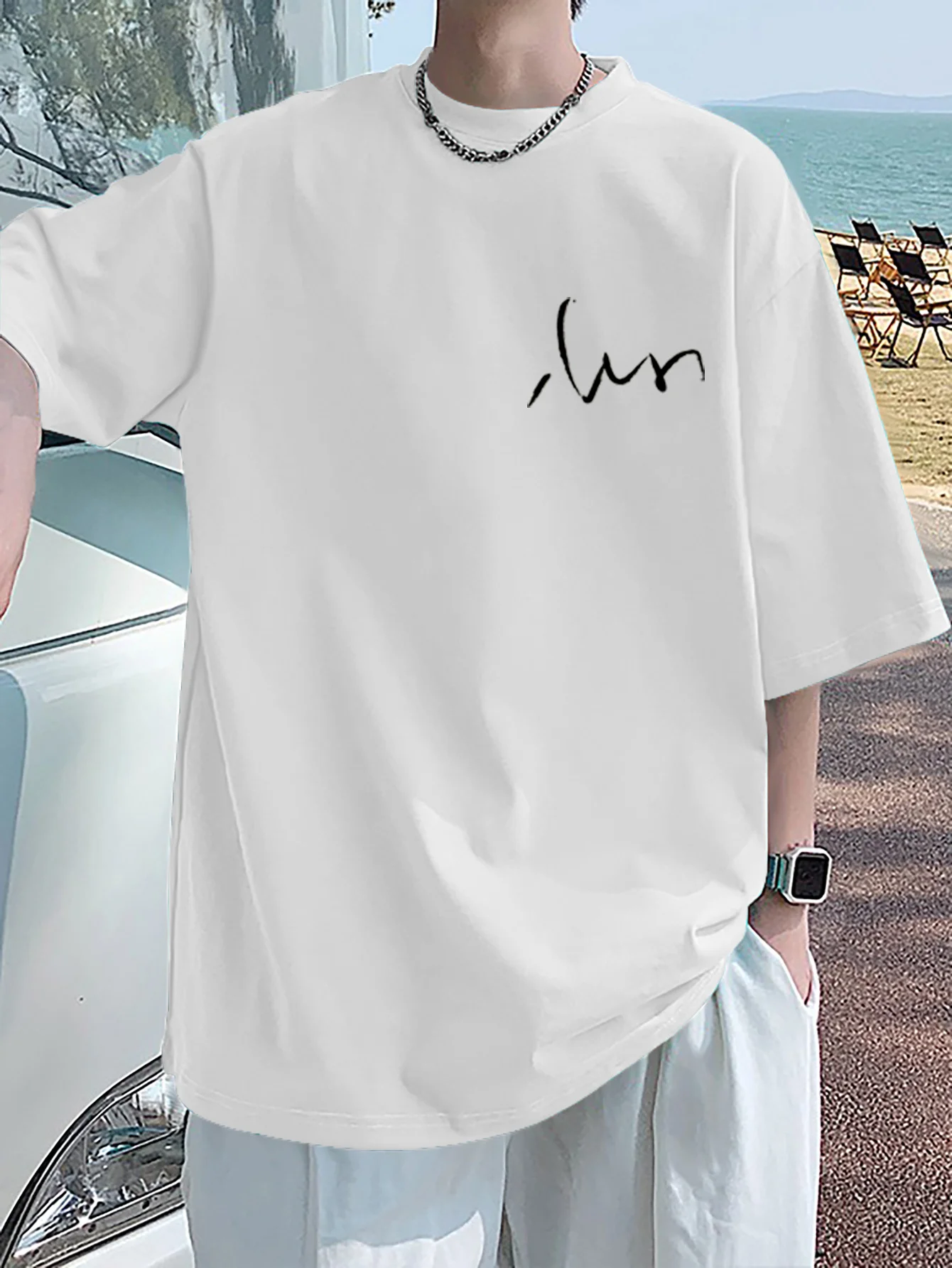 2026 sommer Neue Stil männer T-shirt Straße Casual Mode Komfortable Weiche Atmungsaktive Leichte 3D Blumen Muster Drucken