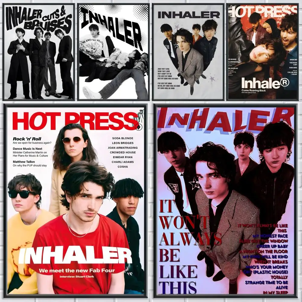 

Rock Band I-inhale Poster Trendy Aesthetic Wall Art Good Sticker Printed on PP Paper for Living Room Bar Decoration