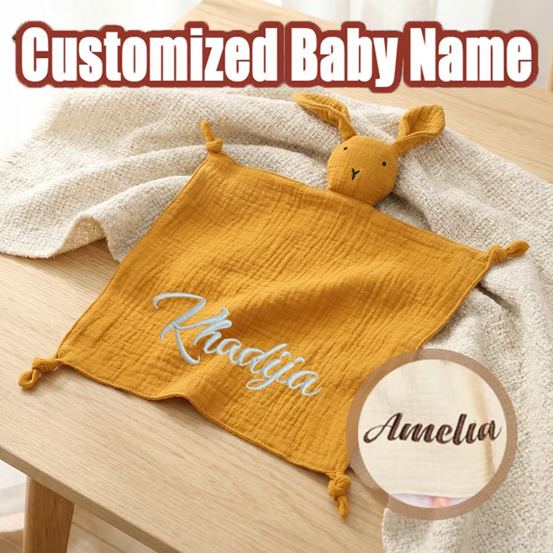 

Monogrammed Baby Comforter Blanket - Customized Name Newborn Gift Soft Infant Blanket for Baby Girl Baby Shower Present