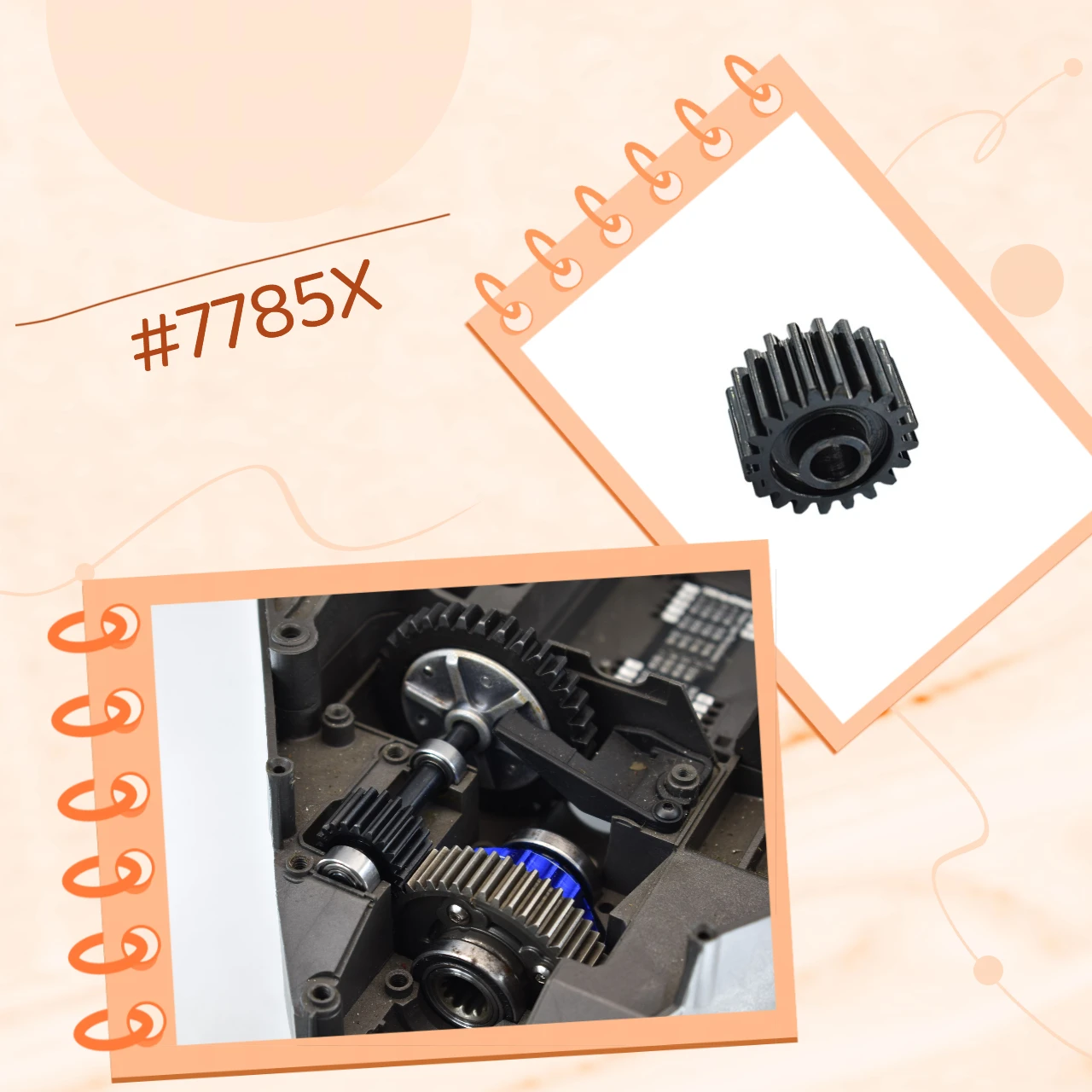 GPM Medium Carbon Steel Motor Transmission Input Gear 20T For TRAXXAS 1/5 X-Maxx 8S，1/6 XRT