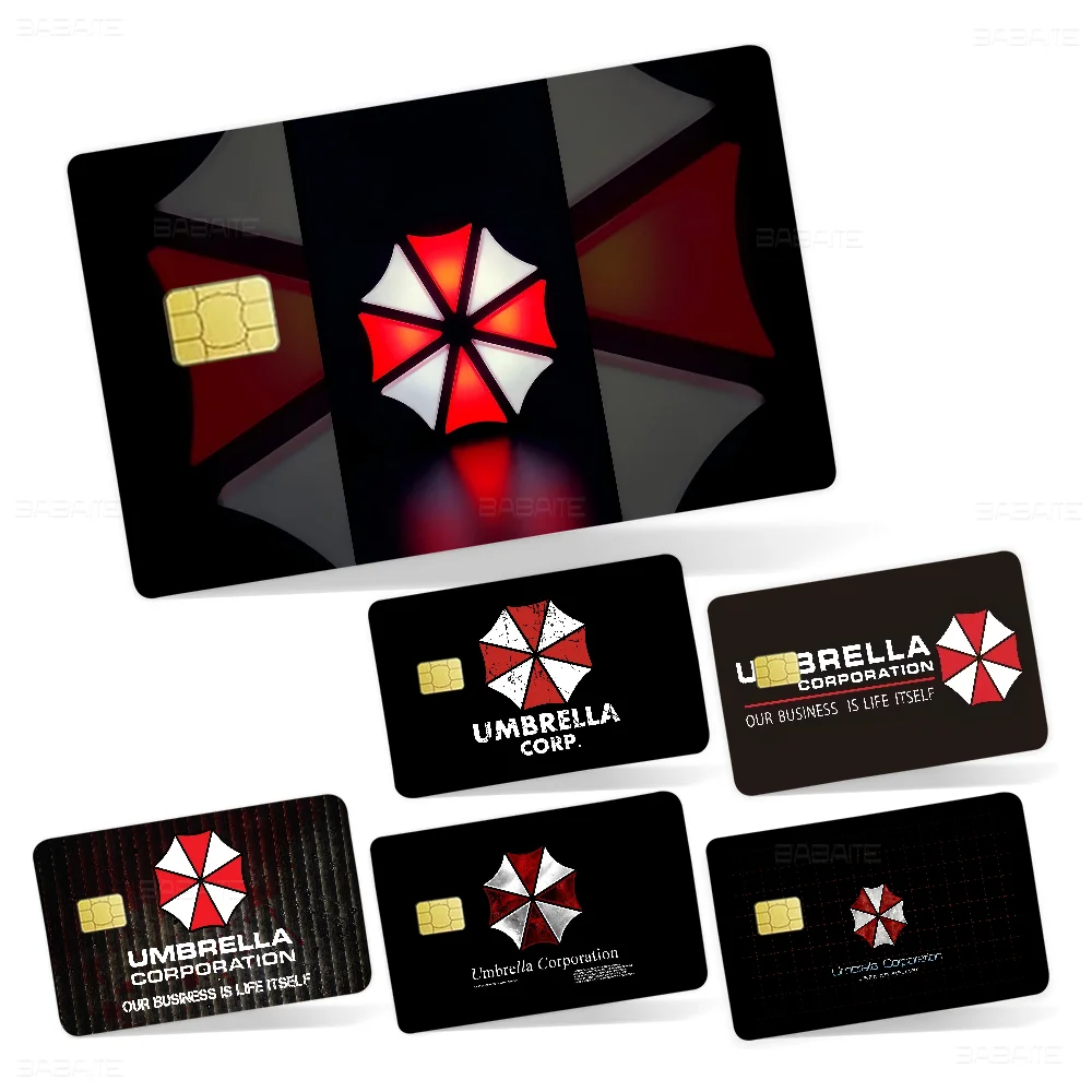 R-Resident Evil Umbrella Different Styles Poker Sticker Film Tape Skin for Credit Card Debit Card Big Chip