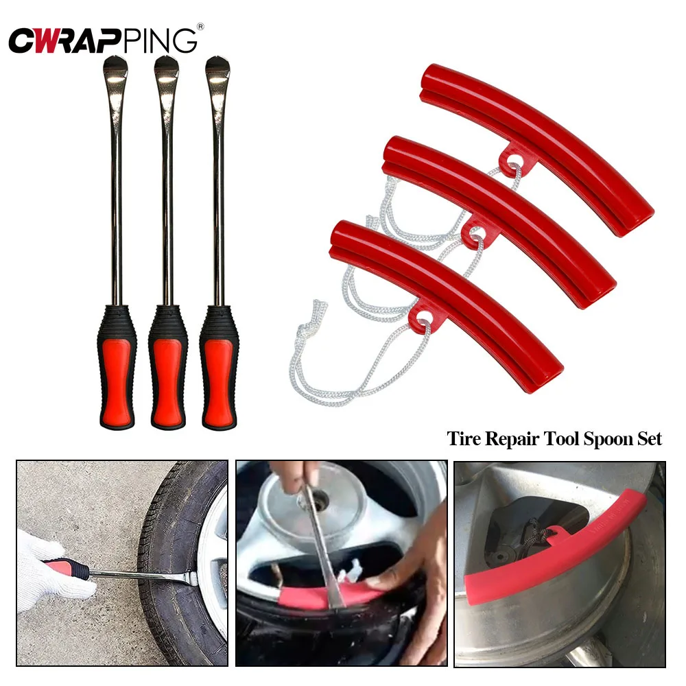 10PCS Car Wheel Rim Protector Kit Tire Repair Tools Tyre Changing Tools Auto Tyre Spoon Motorcycle Wheel Guard Rim Accessories