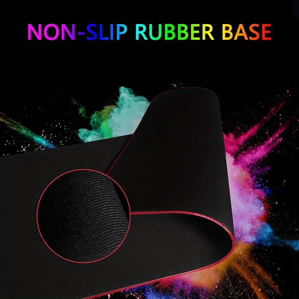 Mouse Pad RGB Gaming Office Black Mousepad USB Light Up Desk Mat LED Computer Gaming Office Mause Pads Keyboard Carpet 80cm*30cm