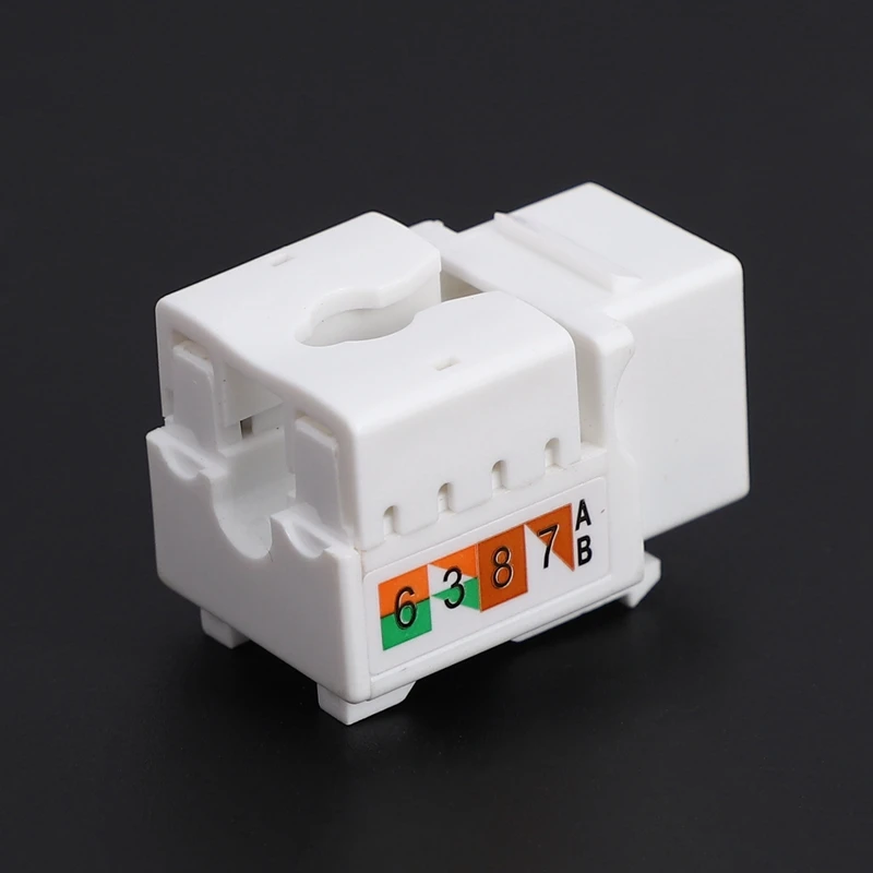50ชิ้น Cat6ทั่วไปแจ็ค RJ45แบบกดลงโมดูลอีเธอร์เน็ต Coupler