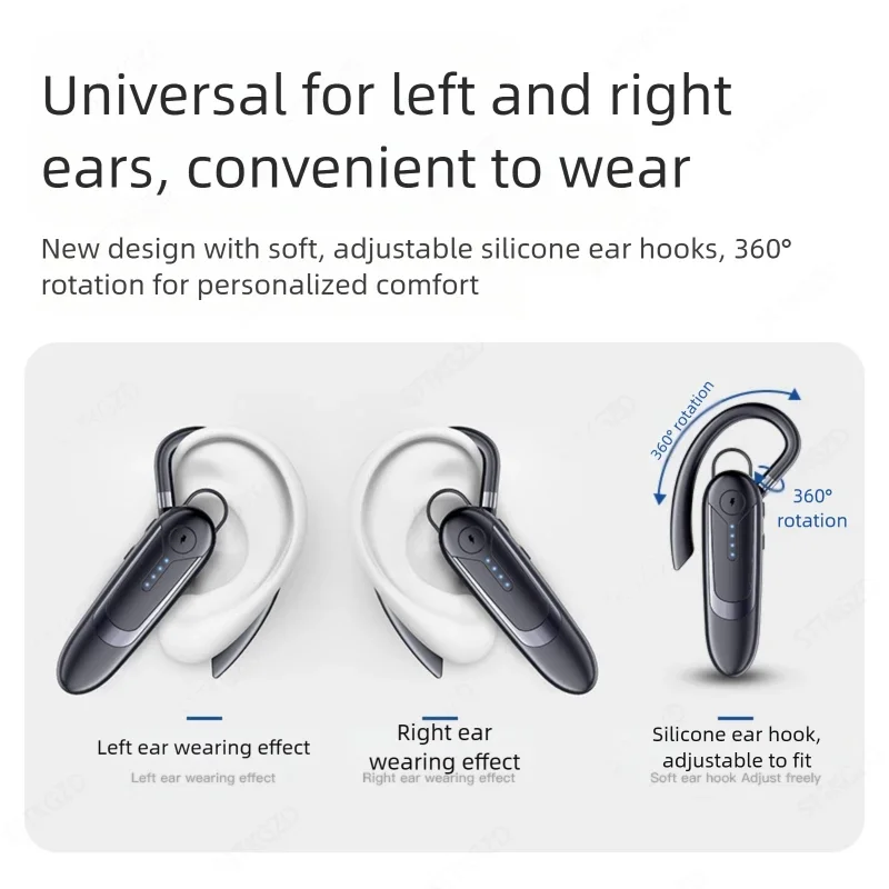 Wireless Bluetooth Headphones With Microphon Earphone ENC Noise Cancelling Handsfree Talking Headset Busines Auriculares Driving image 3