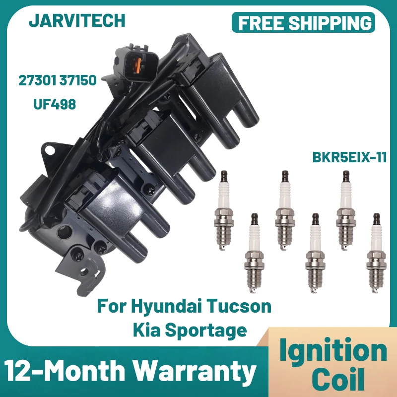 

Новая катушка зажигания 2730137150/свеча зажигания BKR5EIX-11 подходит для Hyundai Tucson Santa Fe Kia Sportage 2.7 2005-2010 UF498
