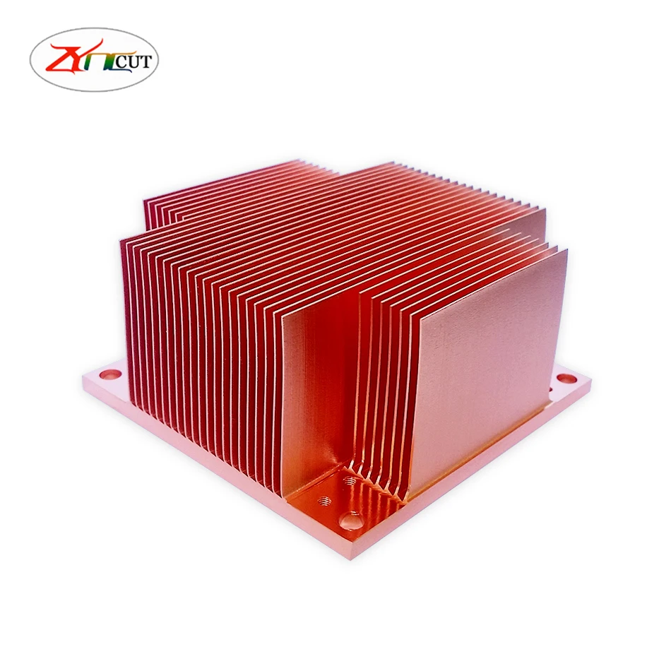 DIY radiator Red copper heat sink chip semiconductor pure copper cooling fin Tec laser LED heat sink memory hard disk heat sink