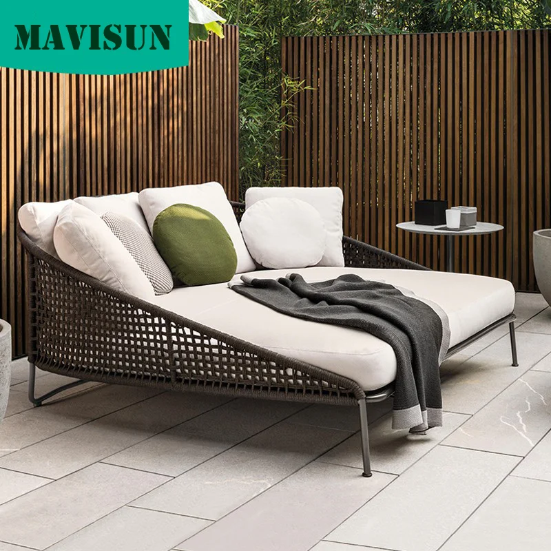 Northern European Minimalist Sofa Relax Long Waiting Chair For Leisure Garden Dining Set Furniture For Home Outdoor Lounger