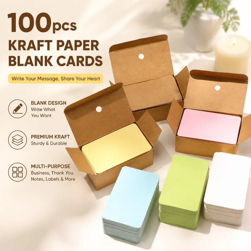 100-cartoes-de-papel-kraft-em-branco-para-negocios-cartoes-de-agradecimento-cartoes-de-mensagem-marcadores-de-livros-cartoes-de-aprendizagem-etiquetas