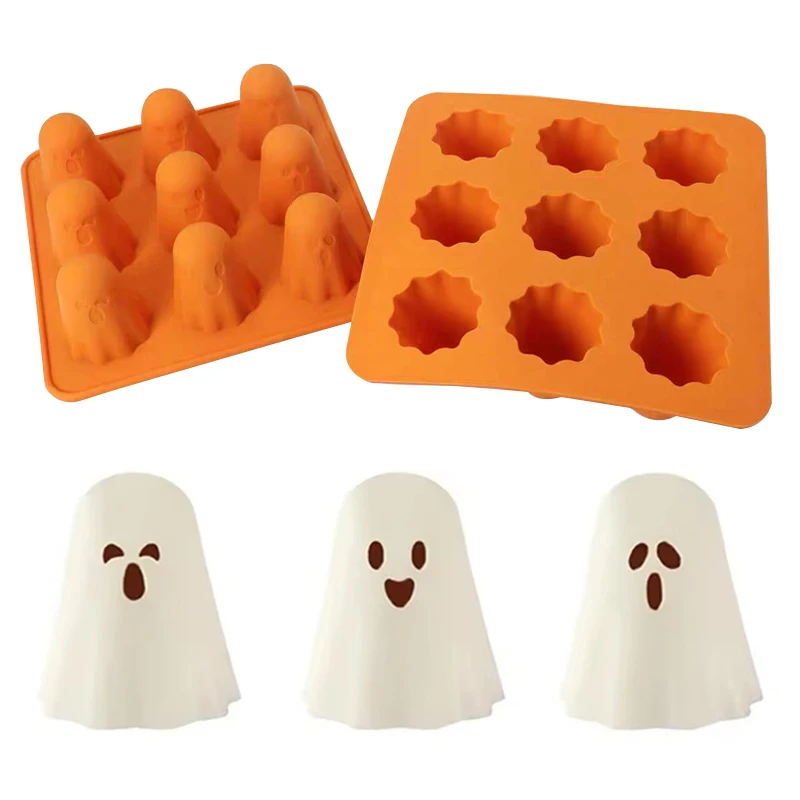 Halloween Food-Grade Silicone Ghost Mold Easy Demolding Choc