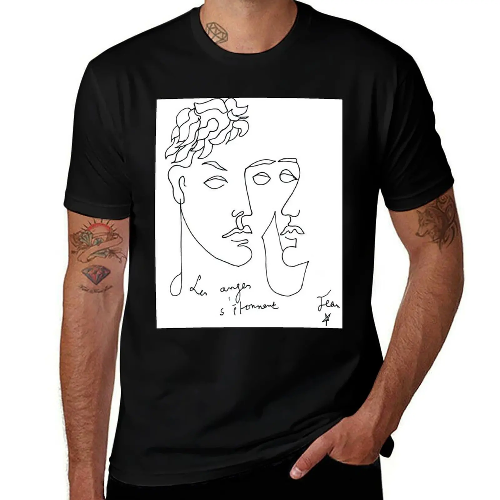 jean cocteau artwork T-Shirt Graphic Print Short Sleeve T-Shirt