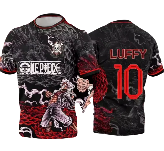 One Piece Special Edition Luffy Gear 5 Sommer Anime T-Shirt, lässiges Sport-T-Shirt, geeignet für Damen und Herren