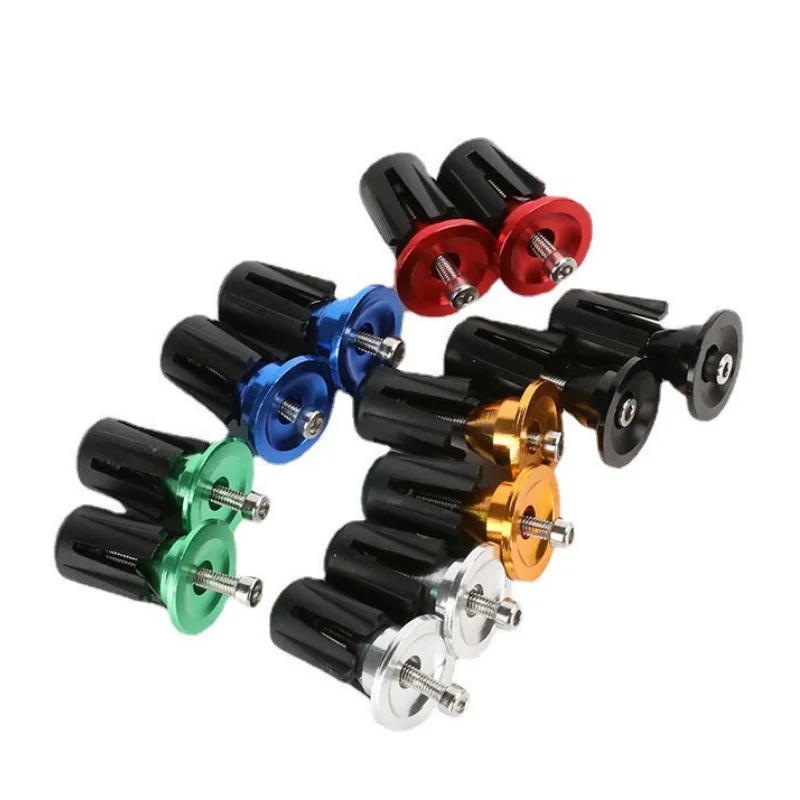 Bicycle Grip Handlebar End Cap Aluminium Alloy Lock MTB Mountain Bike Handlebar Grips End Plugs Bicycle Accessories