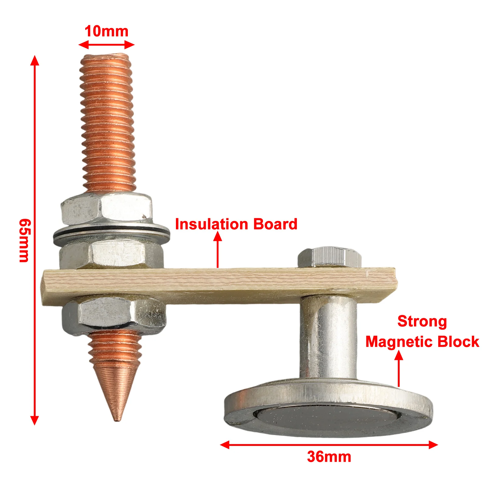 36 Mm Welding Magnet Head Magnetic Support Clamp Holder Fixture Strong Welder Iron/ Copper / Insulation Board Strong Magnetism