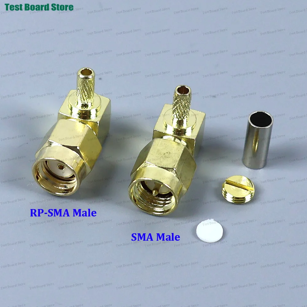 1/5/10Pcs SMA Male Plug SMA Female RP SMA Male Female RF Connector Crimp For RG174 RG316 LMR100 Cable Connector
