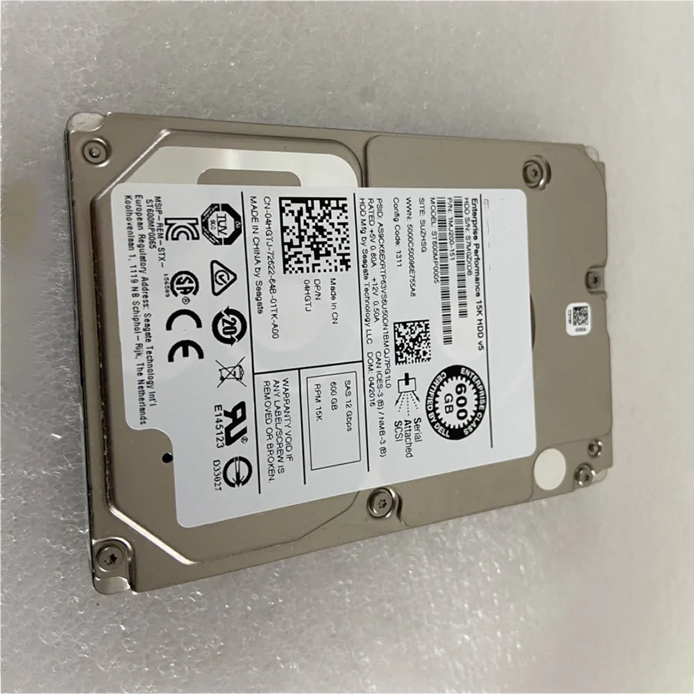 600GB For DELL ST600MP005 600G 2.5 15K 12Gb SAS 04HGTJ 4HGTJ Server Hard Disk