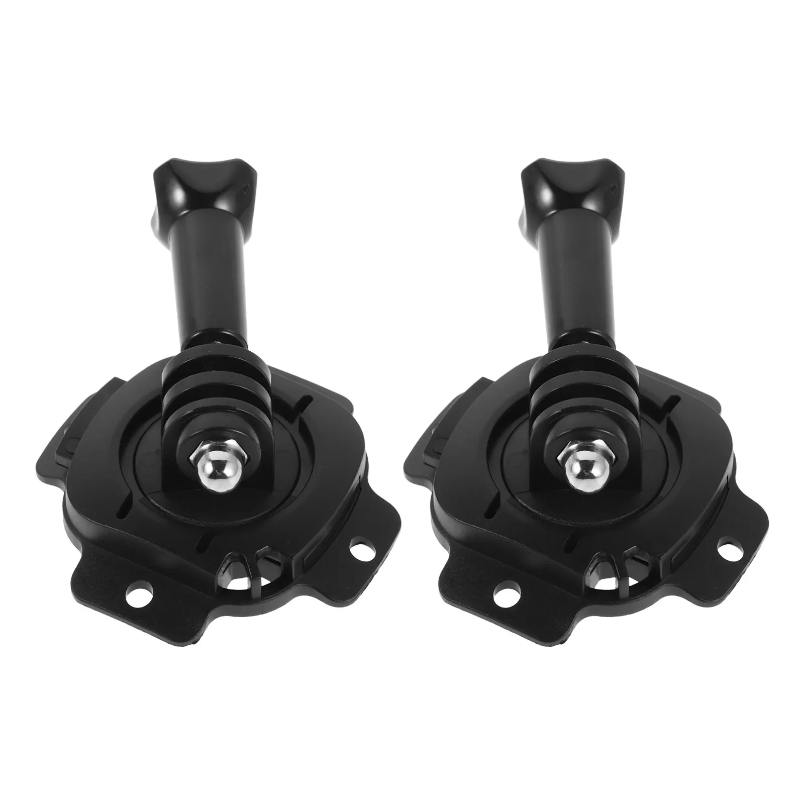 2Sets Rotating Mount Ski Camera Base Sports Camera Accessories Snowboard Motorcycle Climbing Adhesive Rotating Mount