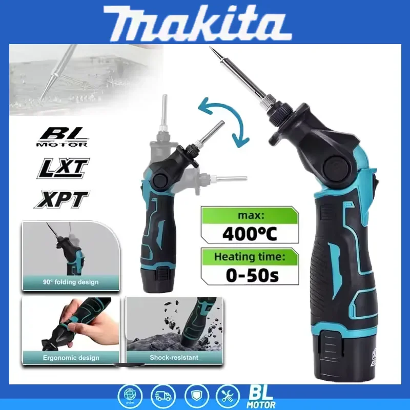 

Электрический паяльник Makita 12В с литий-ионным аккумулятором, регулируемый угол 0–90° ° Портативный паяльник с постоянной температурой для сварочных работ
