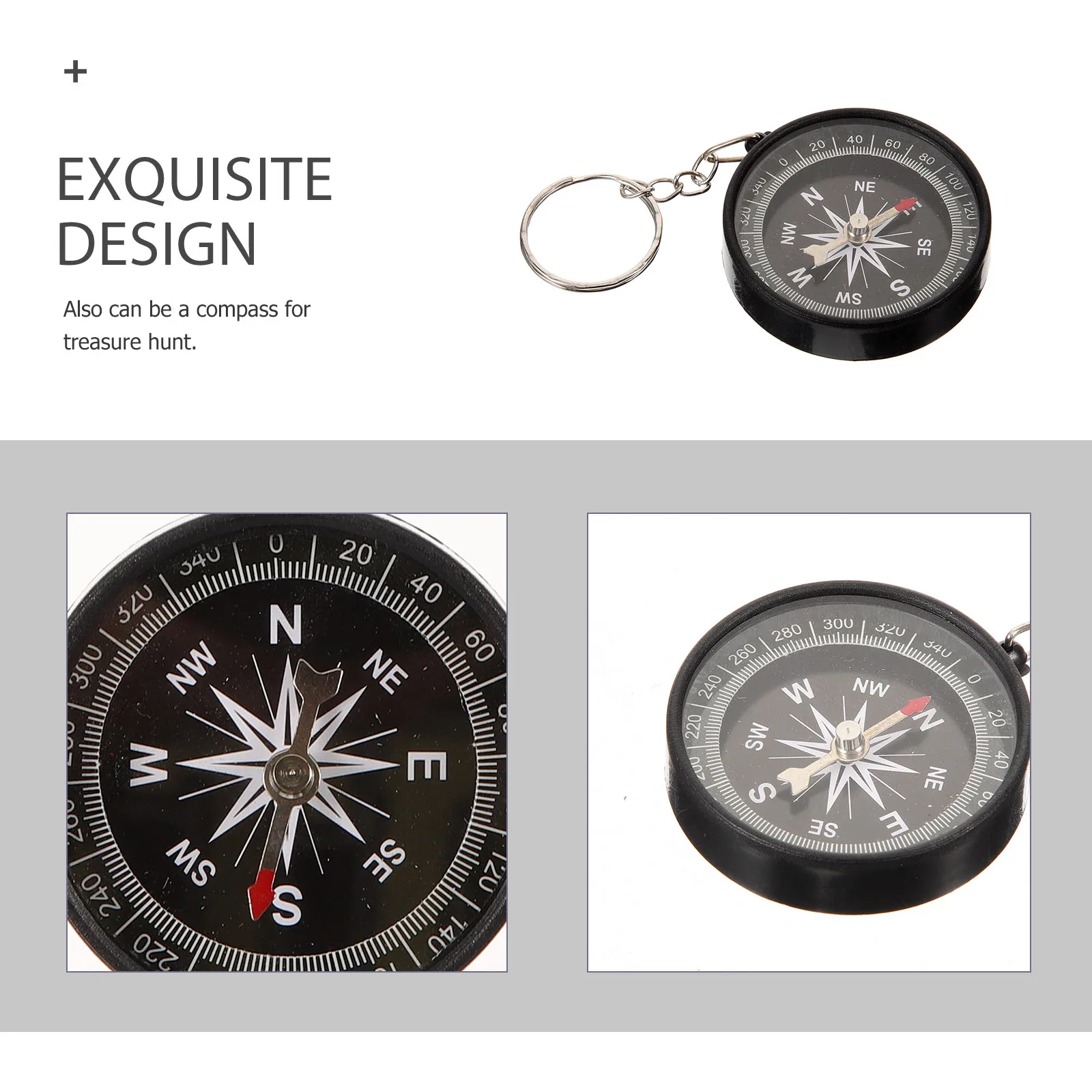 

12Pcs Compass Keychain Portable Treasure Hunt Bag Pendant Compasses Children Gift Hiking Direction Outdoor Camping Backpacking