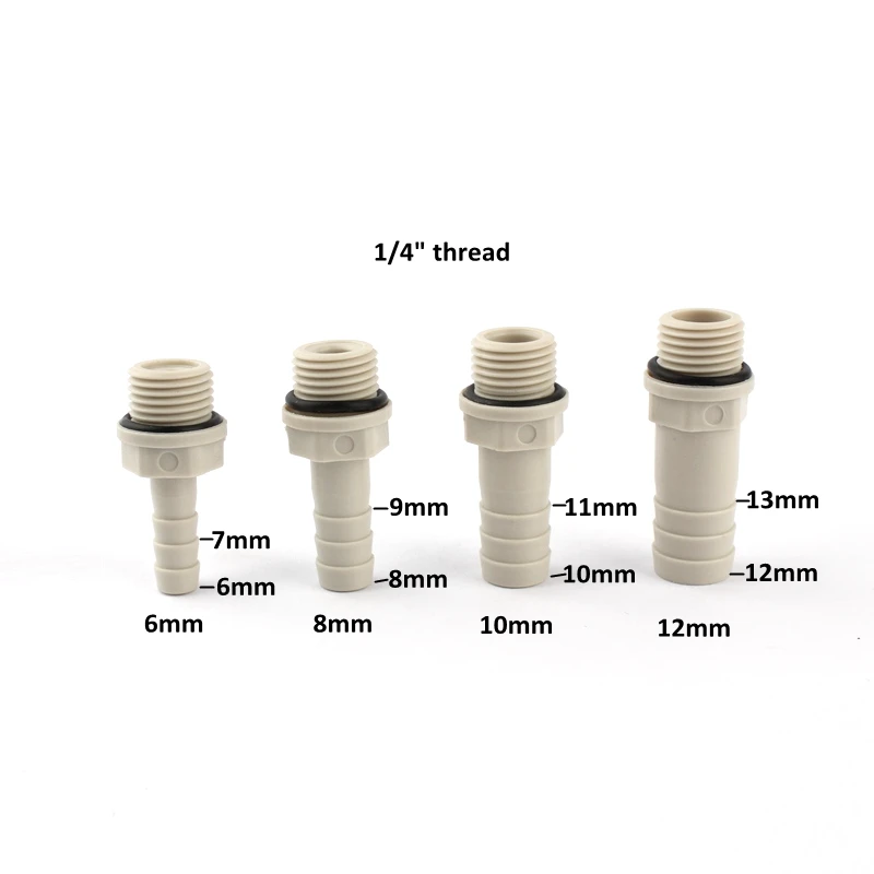 Plastic-Steel Hose Straight Connector, Aquarium Air Pump Joint, Fish Tank Pipe Adapter, 1/4 