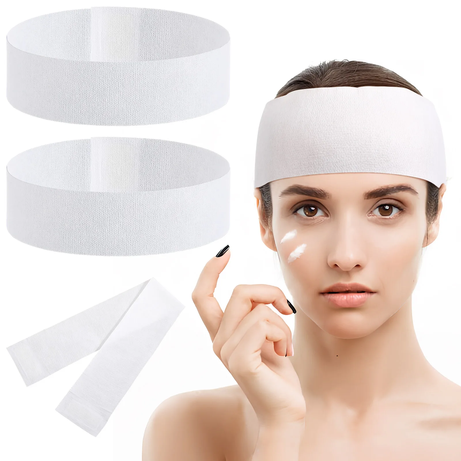 

30 Pcs Spa Headband Bands Wash Headbands for Facials Makeup Disposable Hair Wraps Washing Face Washable