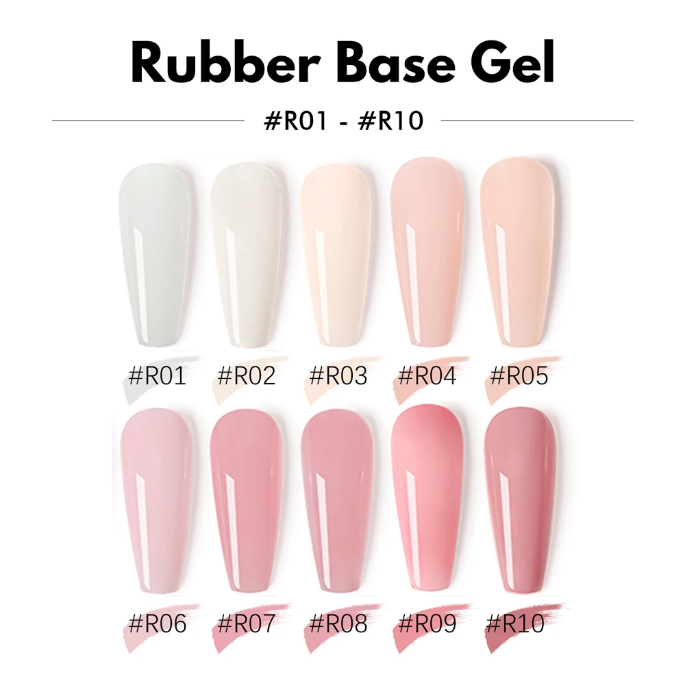 FZANEST rubberen basis professionele gelbuilder nagelverlenging gel polish collectie salon kwaliteit langdurige dubbele vorm en UV-lampkit