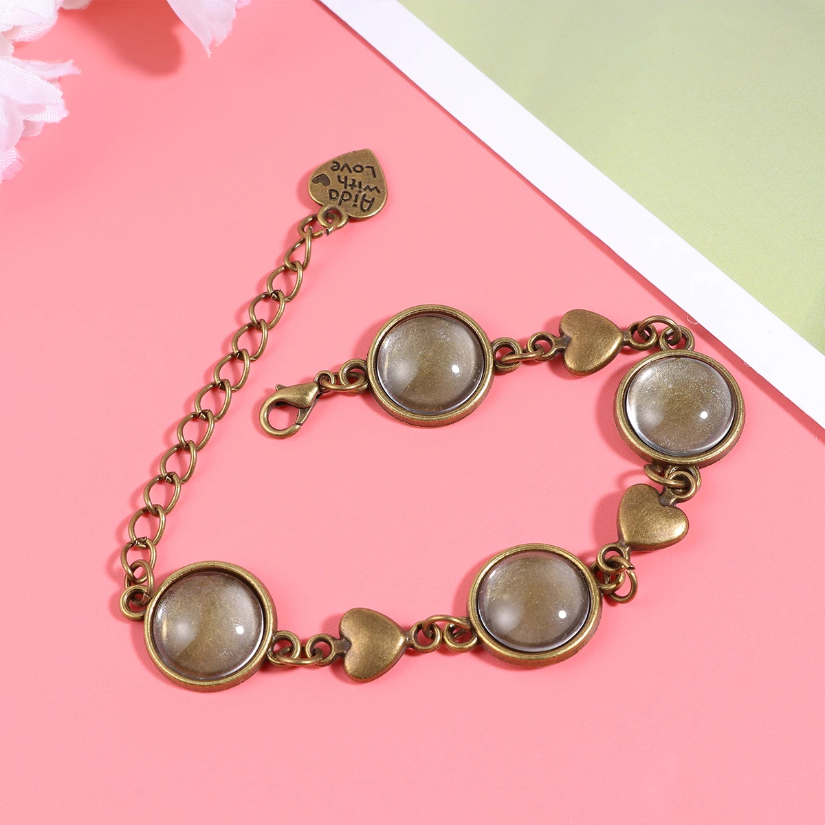 

5PCS Bracelet White Embryo Accessories Durable Alloy Retro Design DIY Jewelry Crafting Kit Charm Pendant Gifts