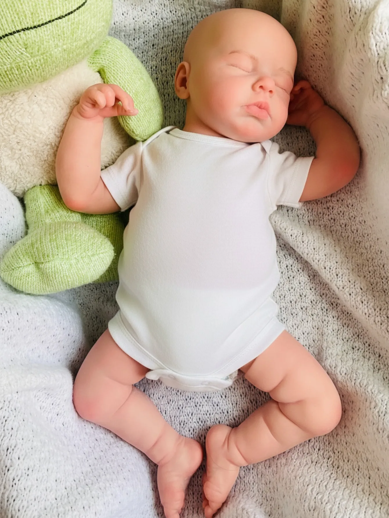 Aizwa1 18 Zoll Loulou Silikon Reborn Puppe Mädchen oder Junge handgemachte 3D bemalte Haut Babypuppe für Kinder Geburtstagsgeschenke