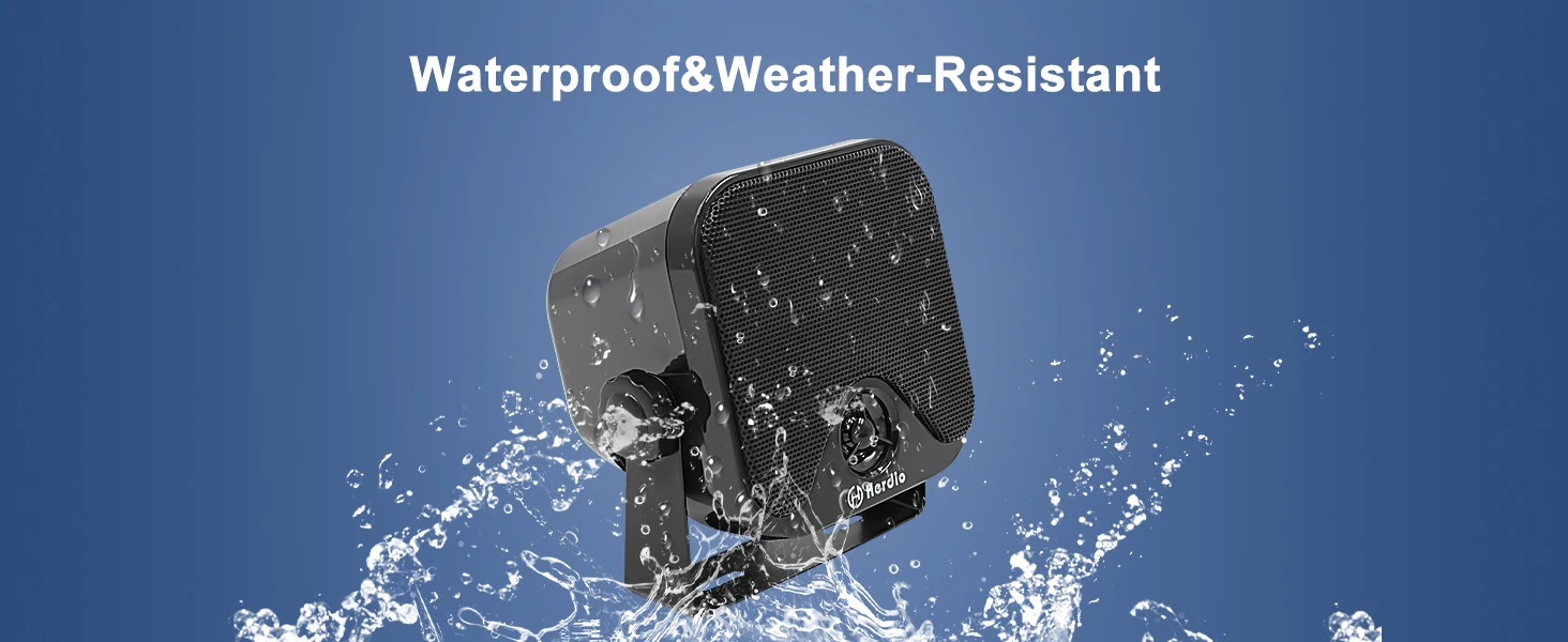Herdio 4 Zoll Hochleistungs-Wasserdichte Boots- und Marine-Lautsprecher für den Außenbereich, Oberflächenmontage für Skid Steer, ATV, UTV, RZR, Golfwagen, Boot – Detail 2