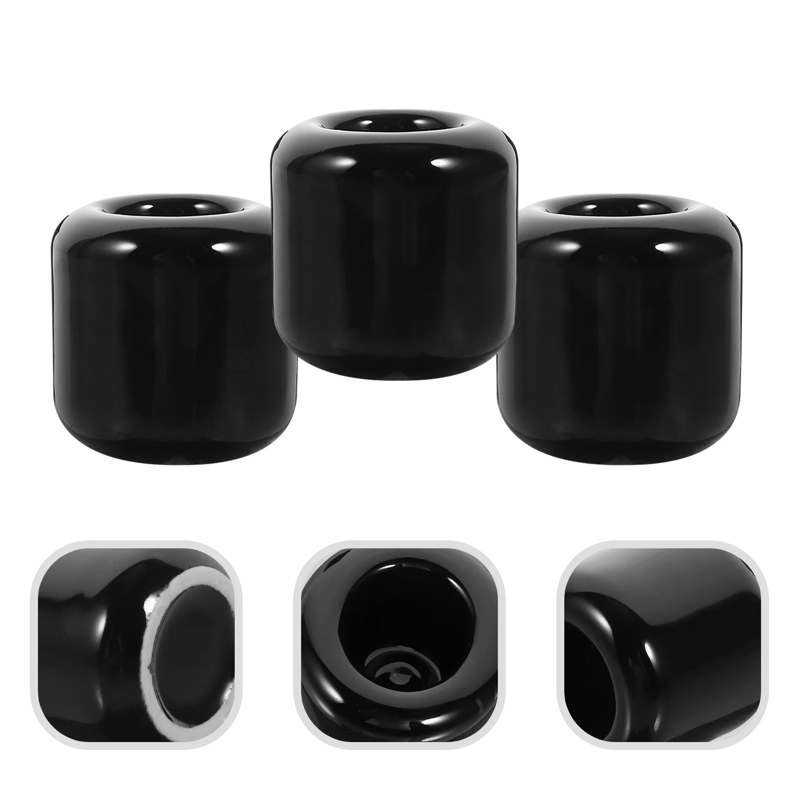 

5Pcs Ceramic Holders Sturdy Round Candlestick Holders for Banquet Dinner Wedding Table Centerpiece Home Decoration