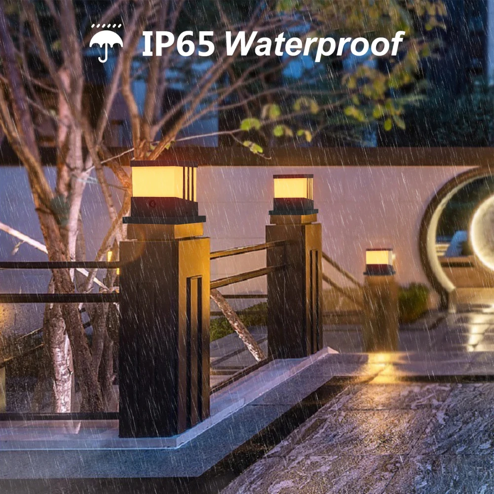 1PC Solar Post Lights Outdoor High Brightness Solar Powered Fence Post Cap Lights controllo della luce IP65 impermeabile per giardino