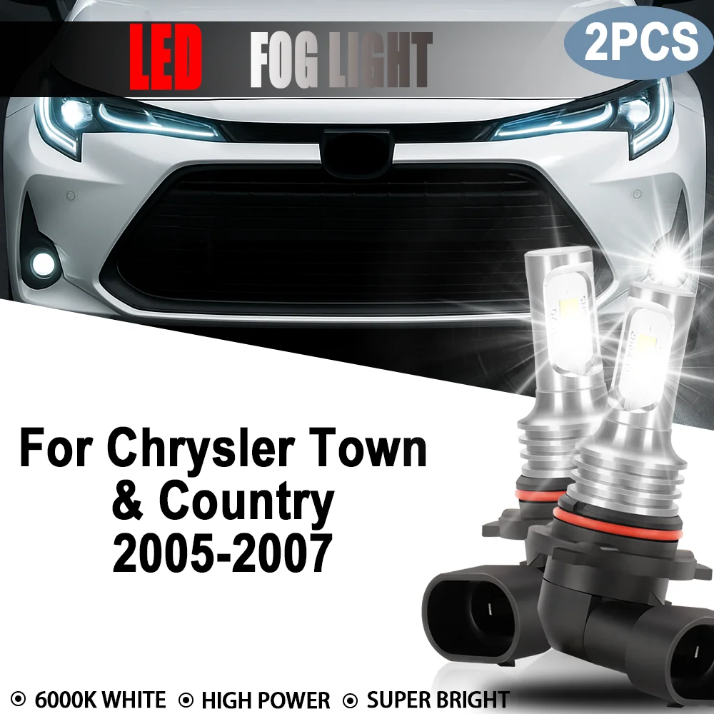 

20000LM 2Pc Fog Light LED Bulbs Canbus Plug And Play 90W Car Accessories Car Fog Lamp For Chrysler Town & Country 2005 2006 2007