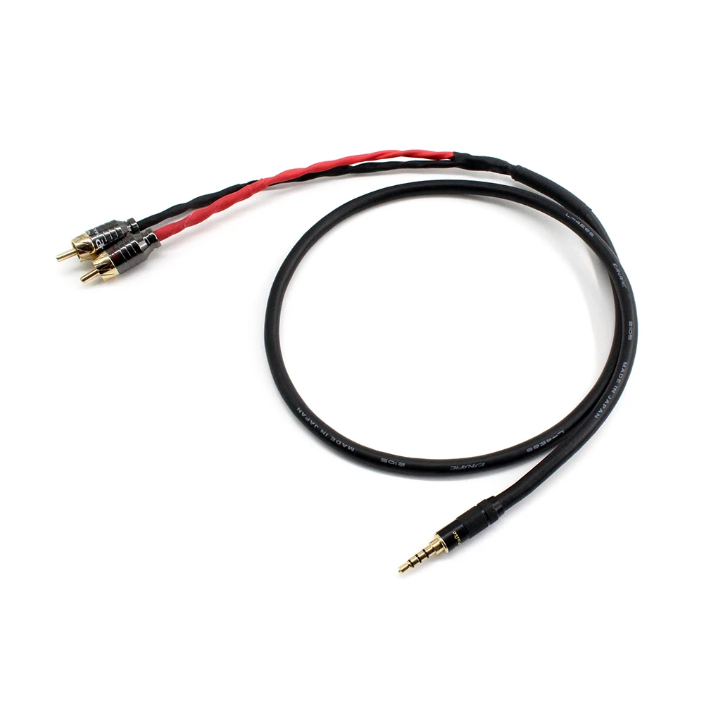 Canare L-4E6S Hifi Trrs Gebalanceerd 2.5Mm Tot 2 Rca Mannelijke Audio Kabel Voor Cayin N5 Iriver Ak240 Ak380 Ak120ii Amp Onkyo DP-X1