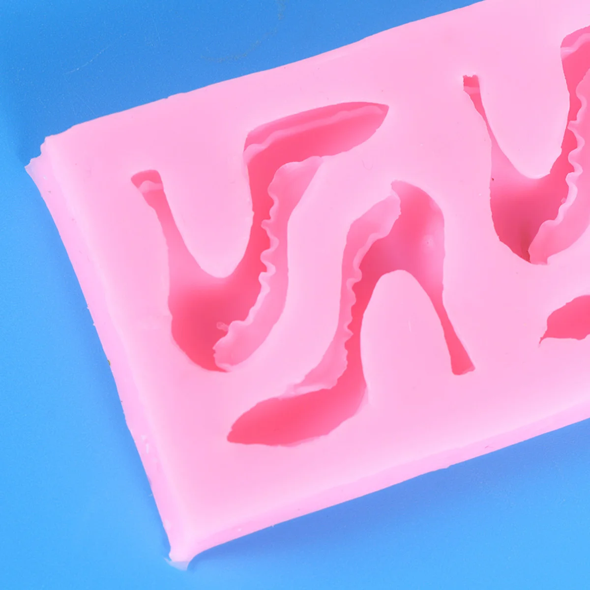 

8 Lattice 3D High-Heeled Shoes Silicone Cake Mold Flexible Food-Grade Baking Tool for Chocolate Fondant Pudding Decorating