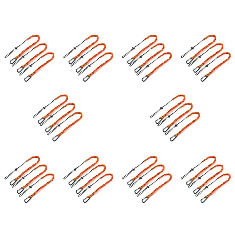 

Ремешок для инструментов ABMH, 30 шт., страховочный ремешок с карабином, амортизирующий регулируемый страховочный ремешок